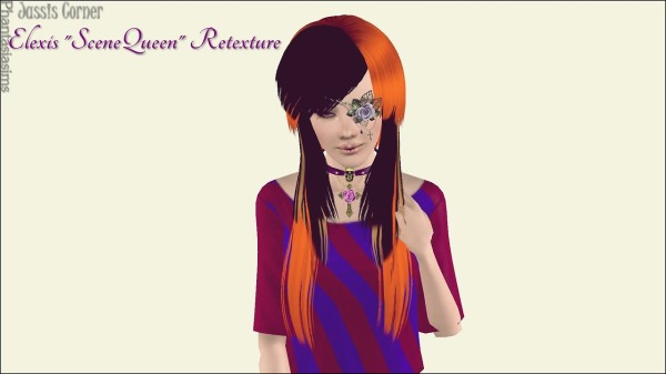 Modern fringed hairstyle   Elexis hairstyle retextured by Phantasia for Sims 3