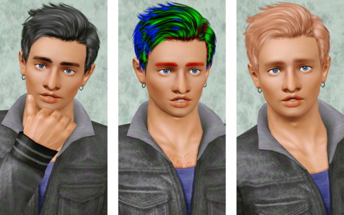 Fringe hairstyle for boys   Lapiz Lazuli’s Zombrex retextured by Beaverhausen for Sims 3