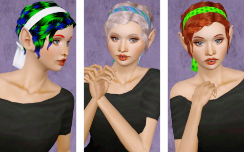 Headband hairstyle retextured by Beaverhausen for Sims 3