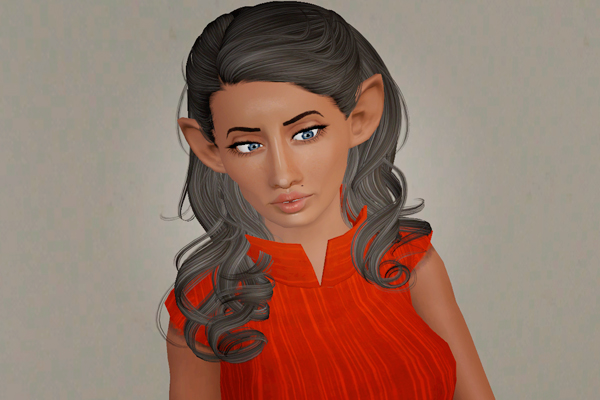Keep It Shiny Hairstyle   Newsea’s Thornbird retextured by Beaverhausen for Sims 3