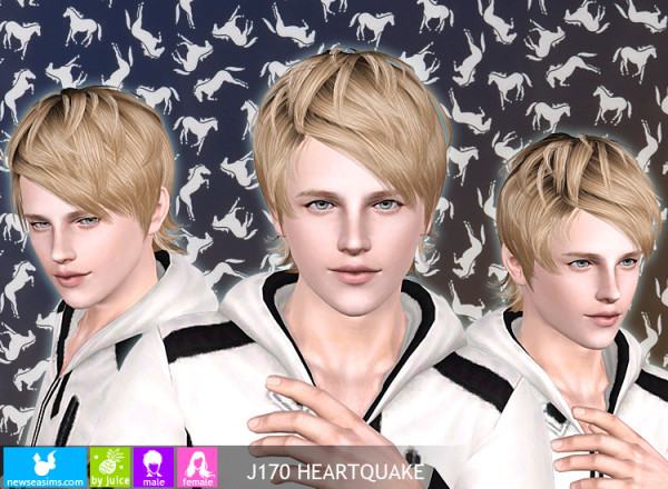 Newsea J170 Heartquake Tomboy hairstyle for Sims 3