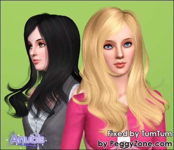 Candy cane waves hairstyle Peggy`s 0442 retextured by Anubis for Sims 3