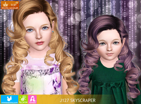 Medieval curls hairstyle J127SkyScraper by NewSea for Sims 3