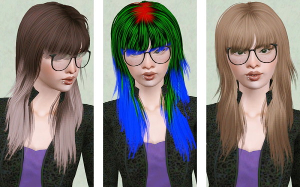 California Layers hairstyle   Newsea’s Crow retextured by Beaverhausen for Sims 3