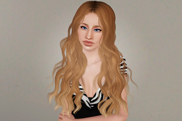 Cute Waves Formal Hairstyle   Newsea’s Wild Souls retextured by Beaverhausen for Sims 3
