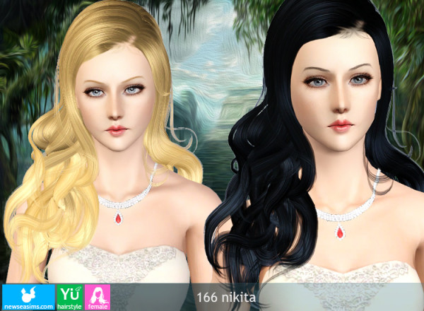 Casual wavy hairstyle   166 Nikita by New Sea for Sims 3