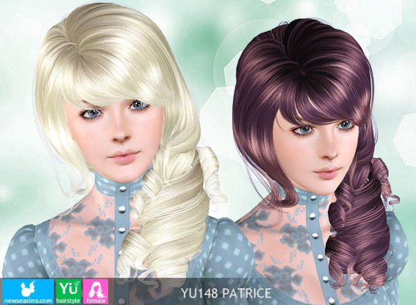 Romantic side hairstyle YU148 Patrice by NewSea for Sims 3