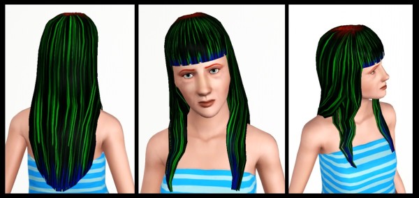 Straight with bangs hairstyle Hello Sweetie by spladoum  for Sims 3