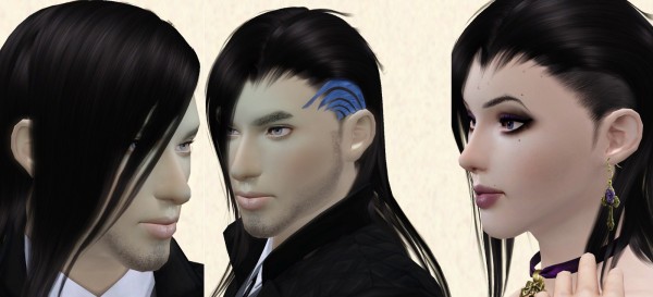 Shaved on one side hairstyle - Sims 3 Hairs