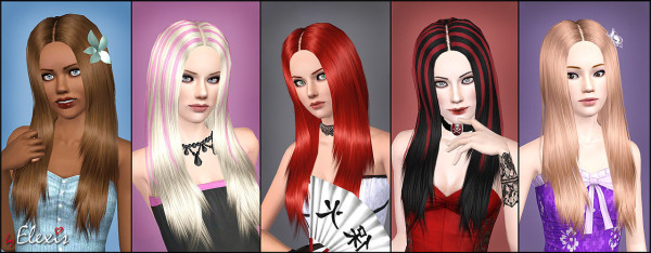 Highlighted hairstyle   Lithium Kiss by Elexis at Mod The Sims for Sims 3