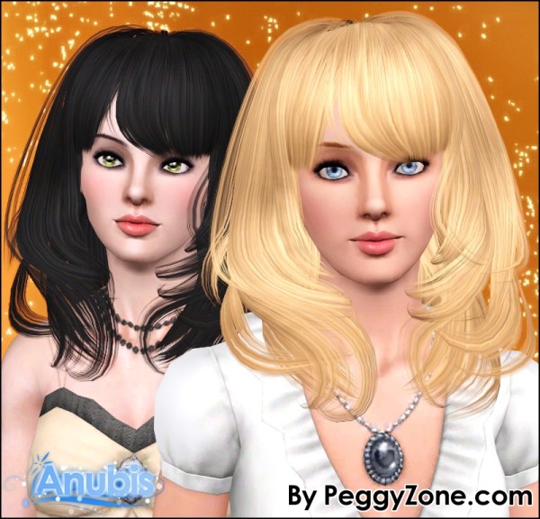 Rock west hairstyle Peggy`s 505 retextured by Anubis for Sims 3