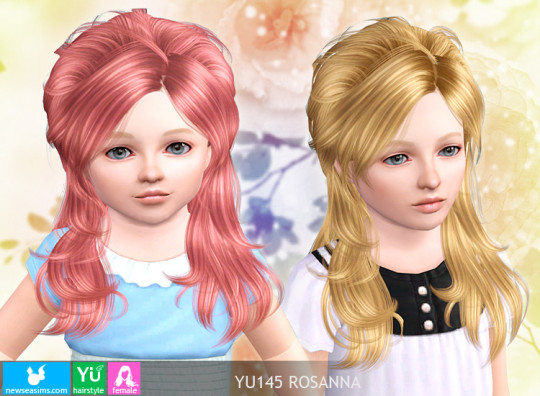 Retro style YU145 Rosanna by NewSea - Sims 3 Hairs