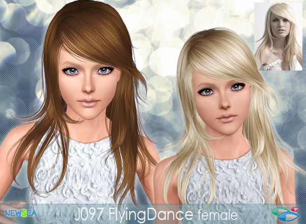 J097 Flying Dance – Angled bangs hairstyle by NewSea for Sims 3