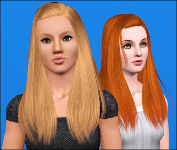 Long and shiny hairstyle   Agustin Natural Pushed Back by Anubis360 at Mod The Sims for Sims 3