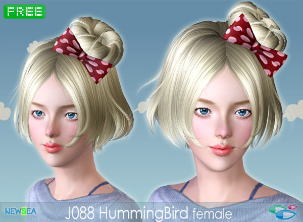 J088 HummingBird   Coil side hairstyle by NewSea for Sims 3