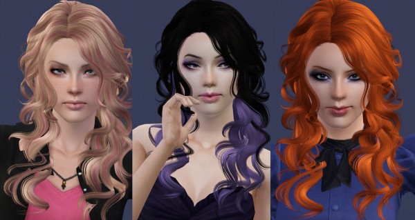 Stacks of weaves hairstyle Pepper Mint retextured by Bring Me Victory for Sims 3