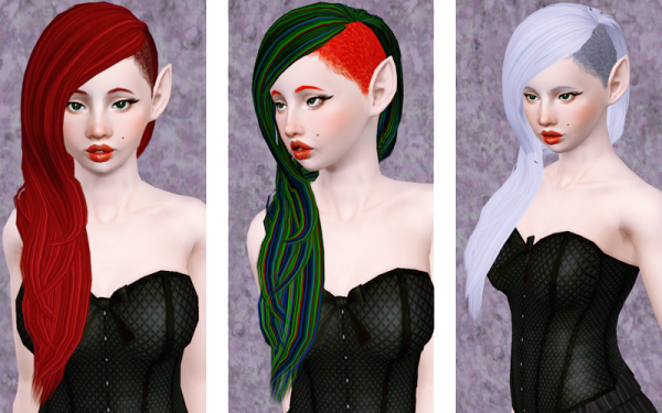 Sides hairstyle by Modish Kitten retextured by Beaverhausen for Sims 3