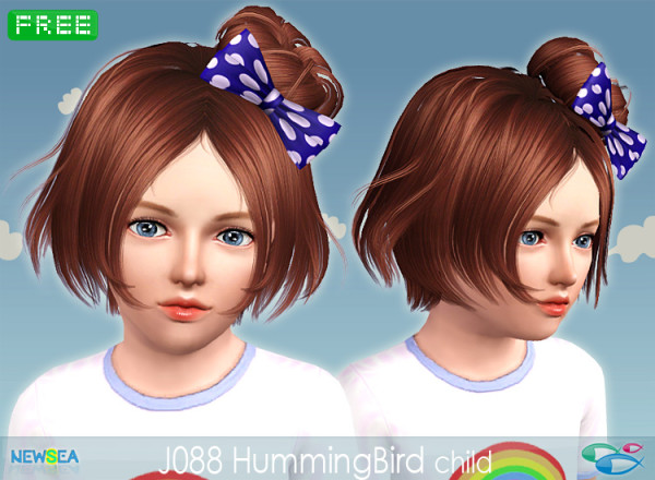 J088 HummingBird   Coil side hairstyle by NewSea for Sims 3