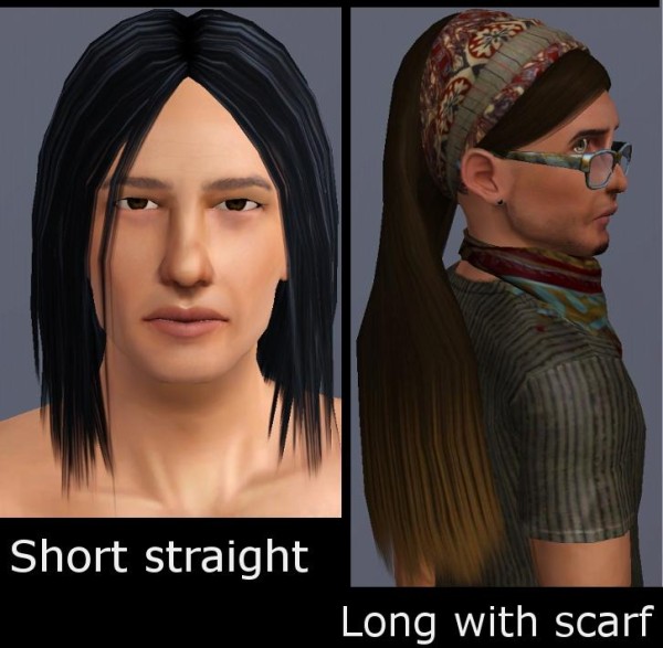 4 hairstyle for males retextured by Arisuka at Mod The Sims for Sims 3