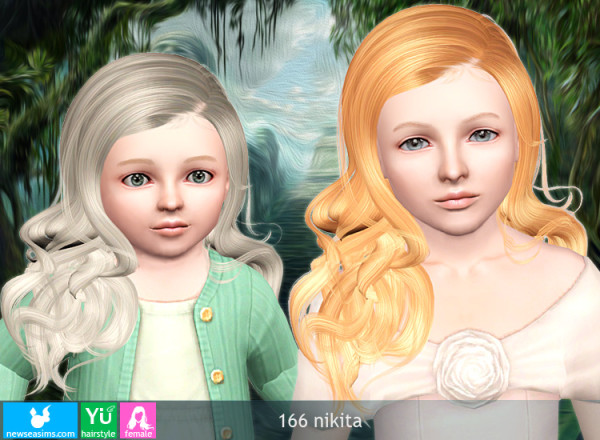Casual wavy hairstyle   166 Nikita by New Sea for Sims 3