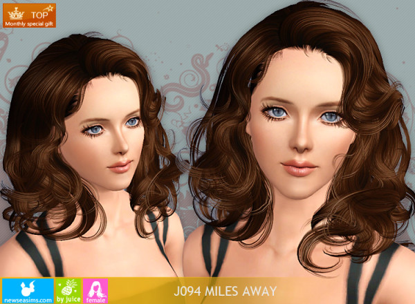 Doll hairstyle J094 Miles Away for Sims 3