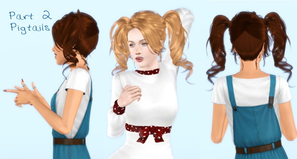 Two hairstyle retextured by Rayne`s Factory for Sims 3
