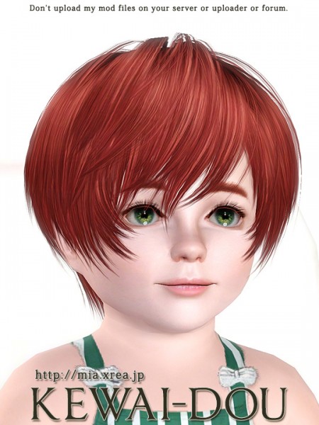Hairstyle with fringe framing the face   Yayoi by Kewai Dou for Sims 3