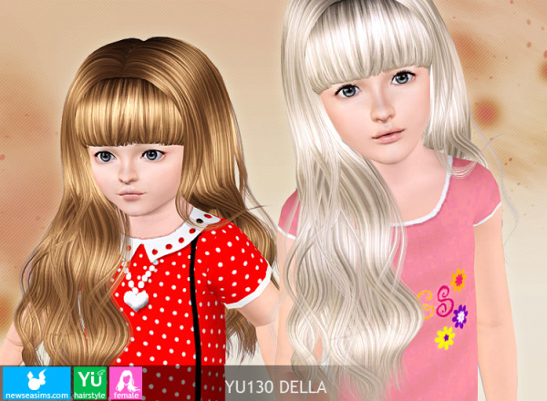 Sleek bangs hairstyle YU130 Della by NewSea  for Sims 3
