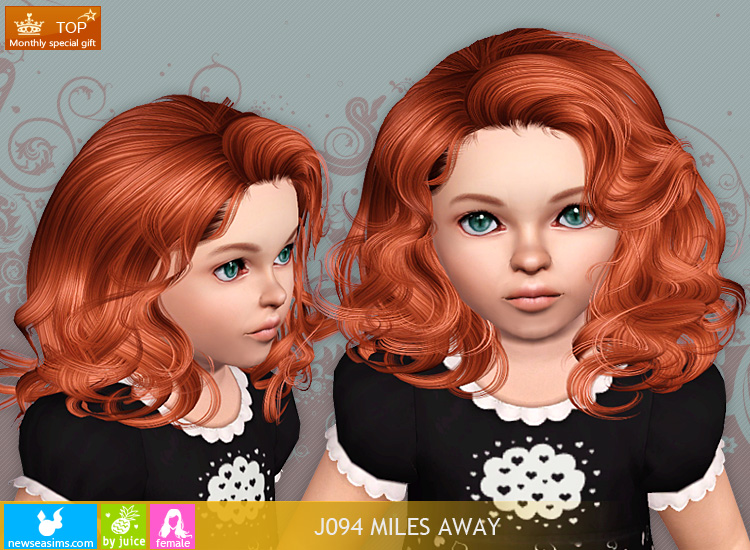 Doll hairstyle J094 Miles Away - Sims 3 Hairs