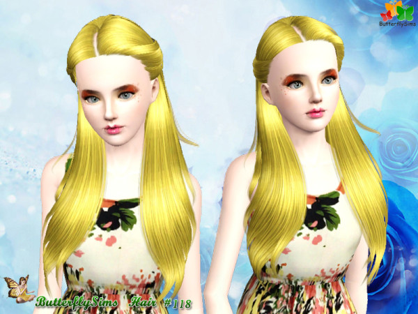 Half up half down hairstyle 118 by Butterfly for Sims 3