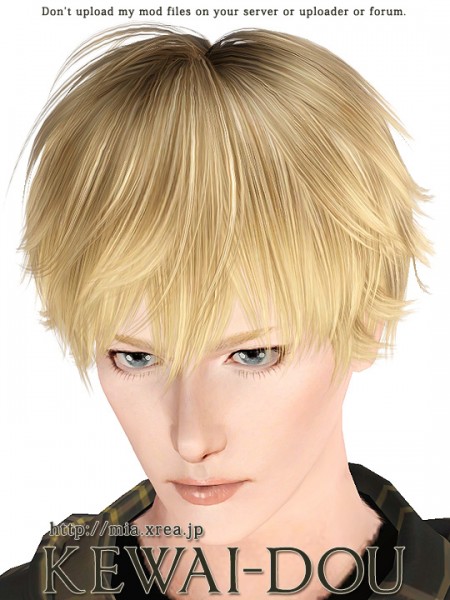 Cool and modern hairstyle   Kisaragi by Kewai Dou for Sims 3
