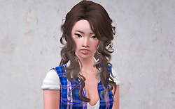 Strawberry fields hairstyle   Newsea’s Peppermint retextured by Beaverhausen for Sims 3