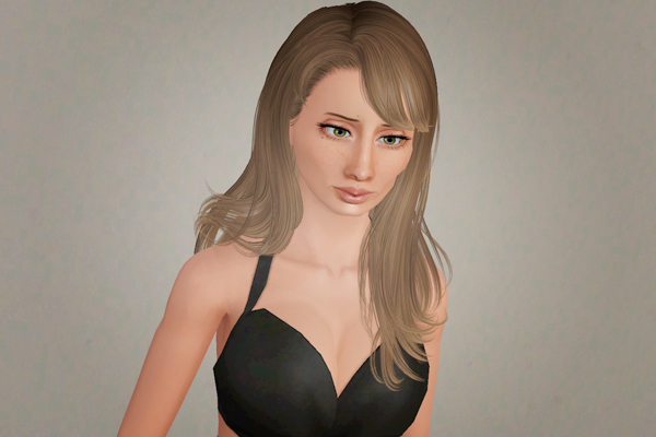 Multiple Shades hairstyle   Newsea’s Overflow retextured by Beaverhausen for Sims 3