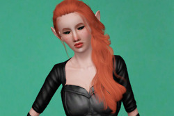 Wavy side hairstyle   Butterfly retextured by Beaverhausen for Sims 3