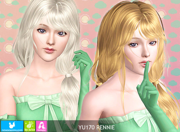 Loosely wrapped hairstyle   YU170 Rennie for Sims 3