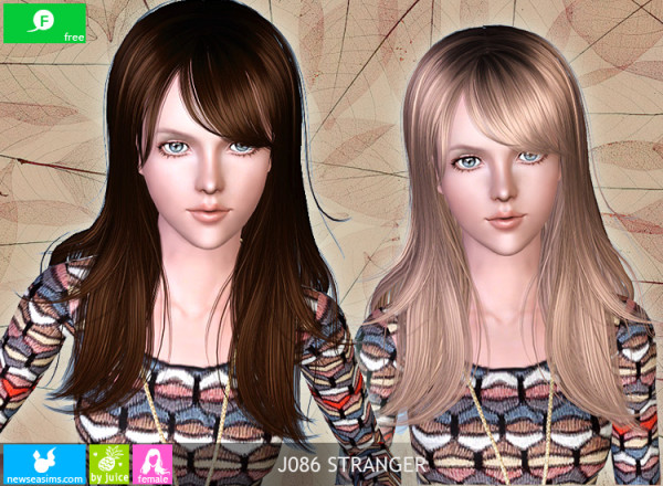 Clean and sharp hairstyle J086 Stranger by NewSea for Sims 3