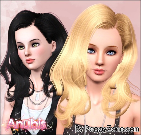 Sultry siren hairstyle Peggy`s retexturedb by Anubis for Sims 3