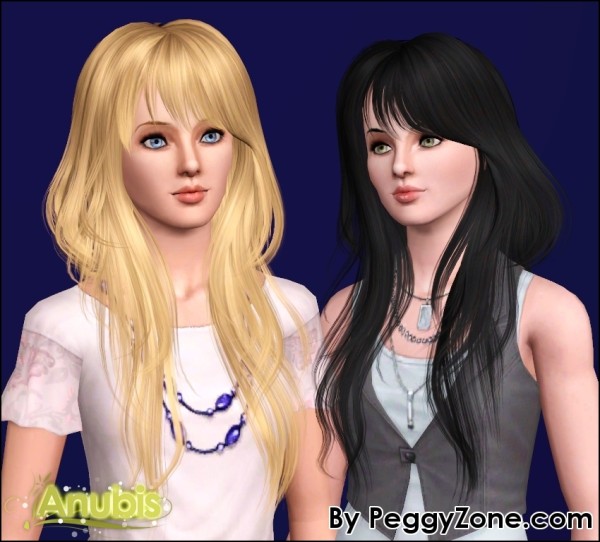 Modern cut hairstyle Peggy`s 355 retextured by Anubis for Sims 3