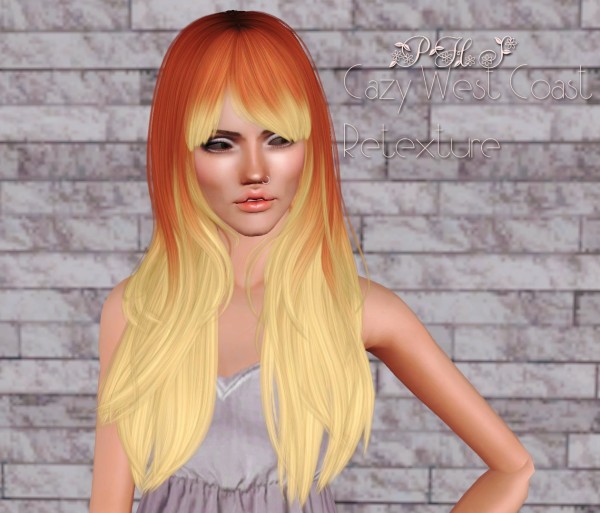 Smootie hairstyle with bangs   Cazy West Coast Retextured by Phantasia for Sims 3