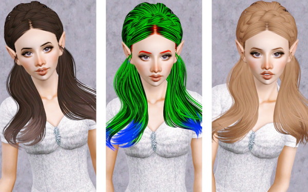 Braided crown hairstyle   Skysims 152 retextured by Beaverhausen for Sims 3