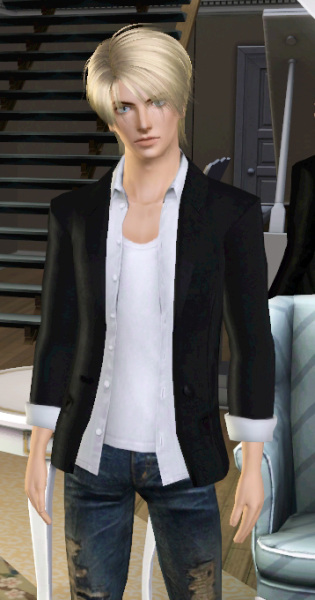 Eric hairstyle 1 Crescent by Lapiz`s Scrapyard for Sims 3