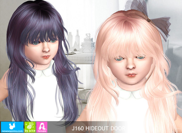 Cute layered bangs hairstyle J160 HideoutDoor by NewSea for Sims 3