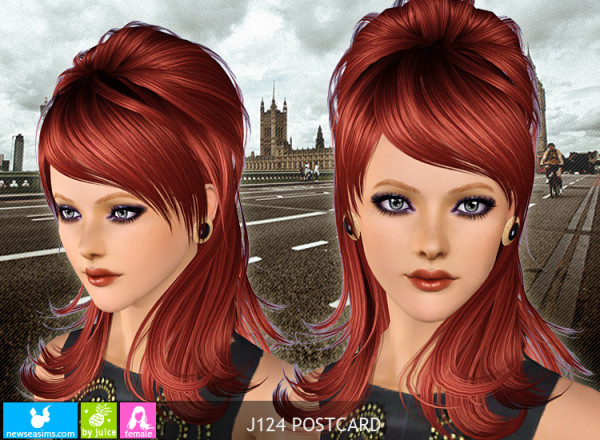 Contemporary hairstyle J124 PostCard by NewSea for Sims 3