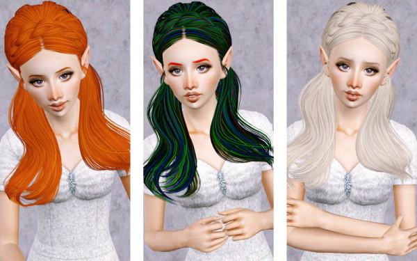 Braided crown hairstyle   Skysims 152 retextured by Beaverhausen for Sims 3