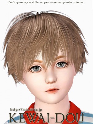 Cool and modern hairstyle - Kisaragi by Kewai Dou - Sims 3 Hairs