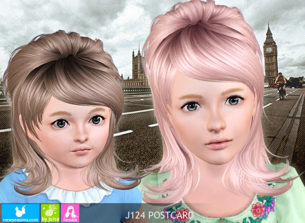 Contemporary hairstyle J124 PostCard by NewSea for Sims 3