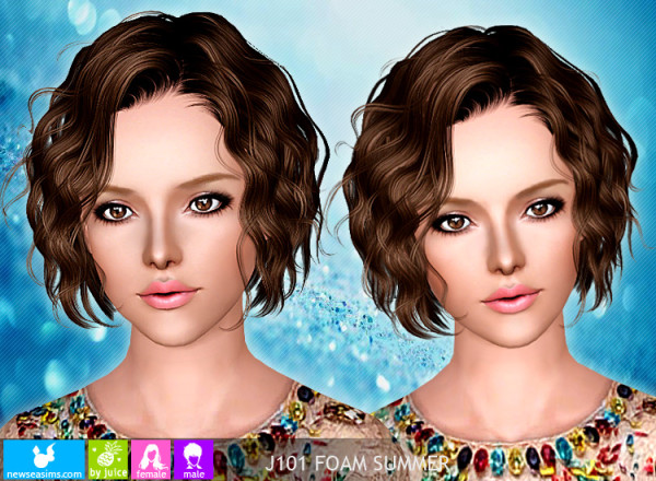 Curly bob hairstyle 116 Naima by NewSea for Sims 3