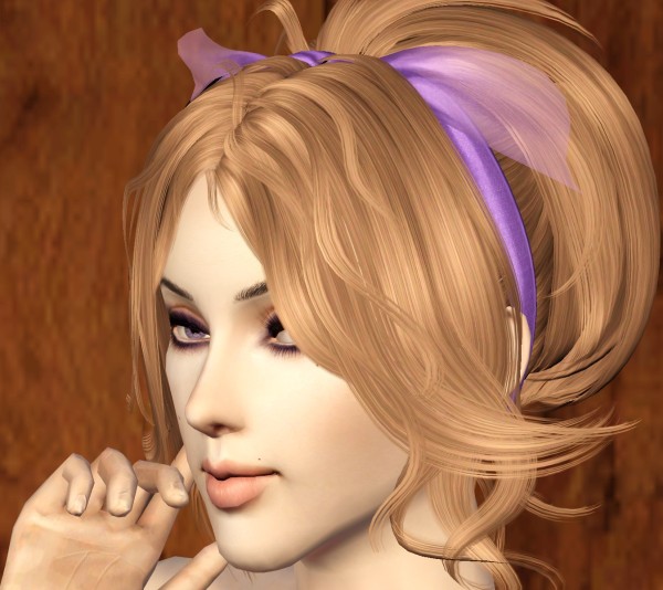 Satin headband hairstyle NewSea`s Ice Fruit retextured by Bring Me Victory for Sims 3