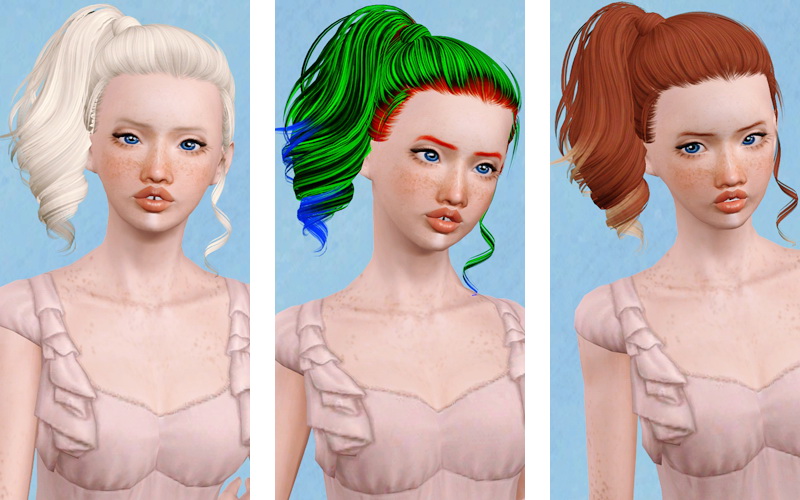 Twisted side ponytail hairstyle -Skysims 153 by Beaverhausen - Sims 3 Hairs