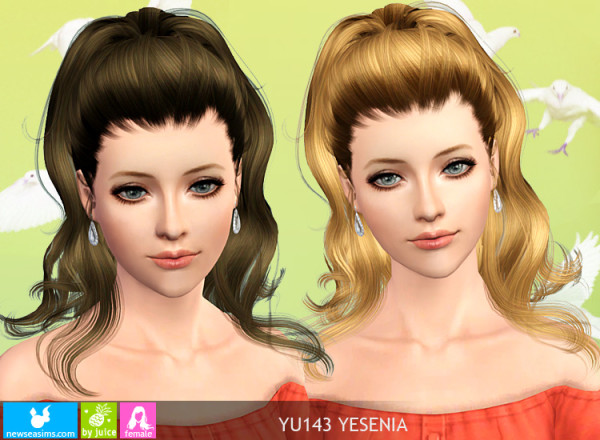 High ponytail YU143 Yesenia by NewSea for Sims 3